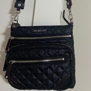 MZ Wallace Nylon Crossbody Bag, Black- travel crossbody bag